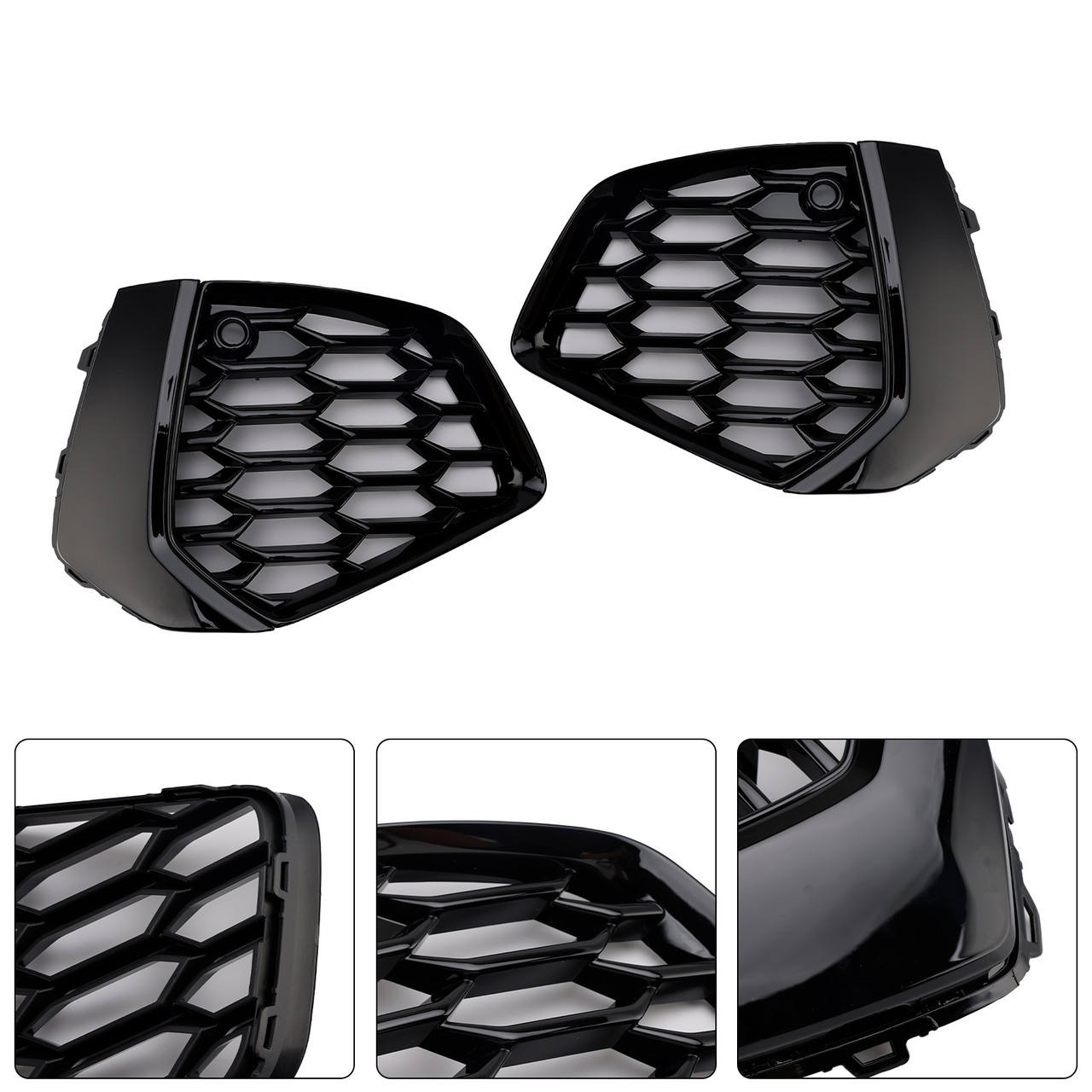 2021-2023 Audi A3 S-line Black S3 Front Honeycomb Fog Light Grille Generic