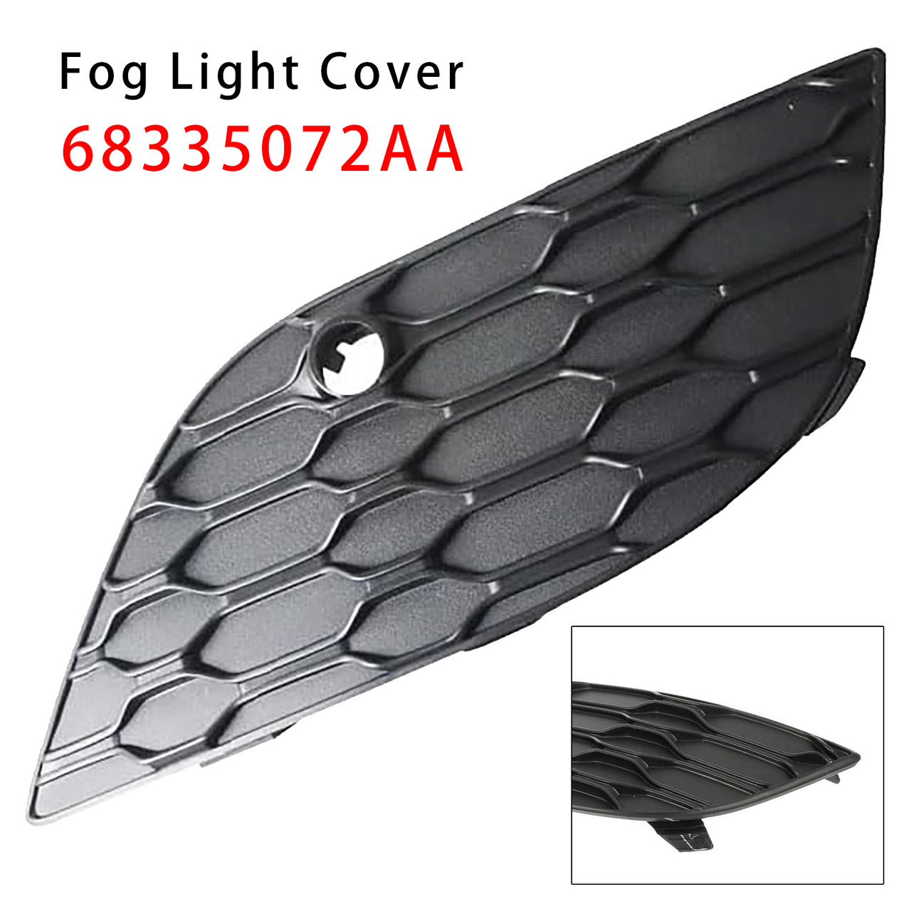 2017-2022 Jeep Grand Cherokee Right Side Bumper Fog Light Cover 68335072AA Generic