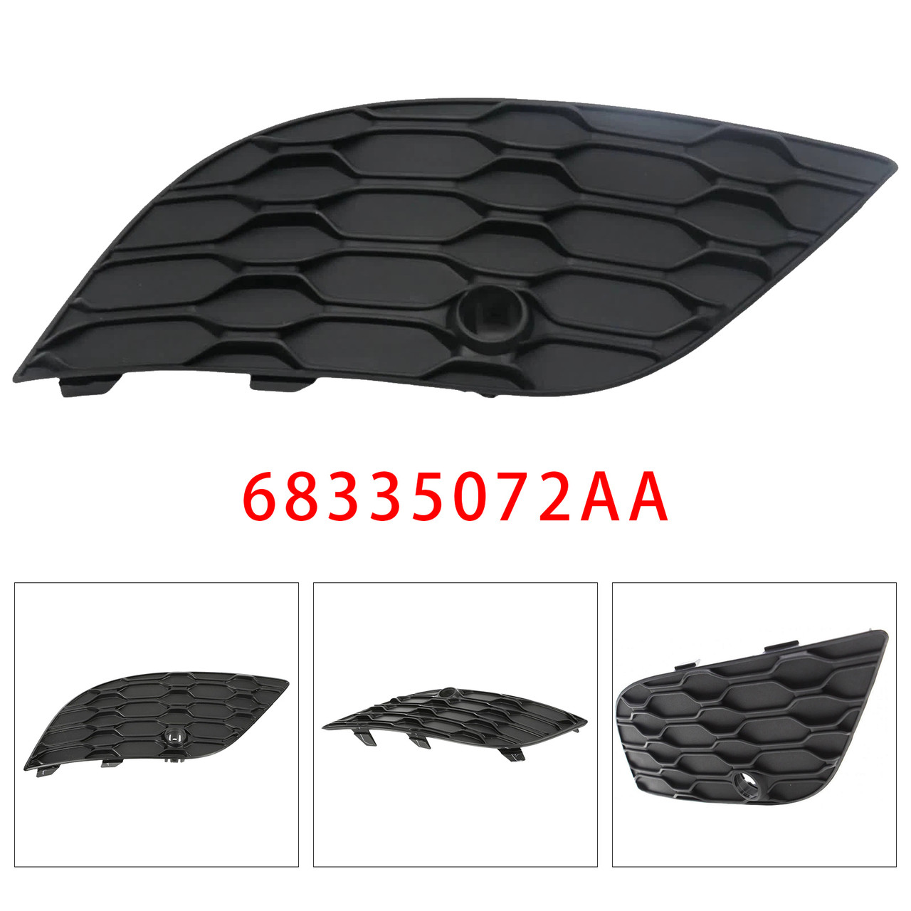 2017-2022 Jeep Grand Cherokee Right Side Bumper Fog Light Cover 68335072AA Generic