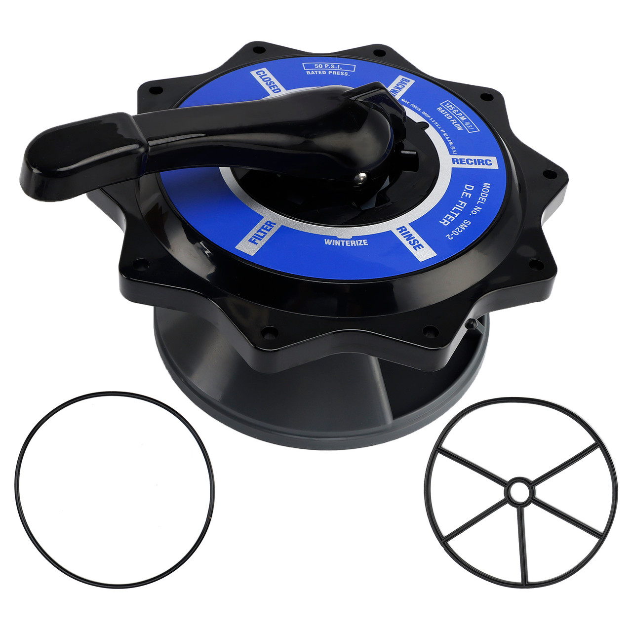 R0443900 2" Top Valve Assembly for Zodiac Jandy Multiport Valve Replacement