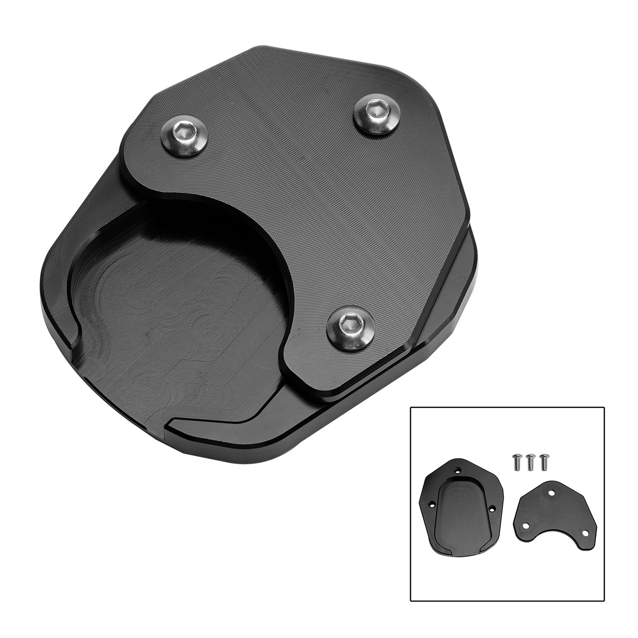 Kickstand Enlarge Plate Pad fit for Tiger Sport 660 2022-2025 Black