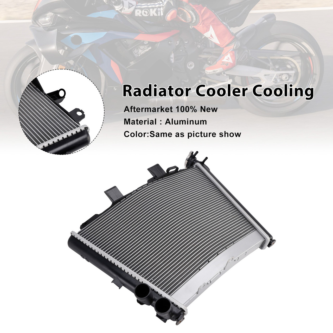 2021-2025 BMW M1000R S1000R Radiator Cooler Cooling Silver Generic