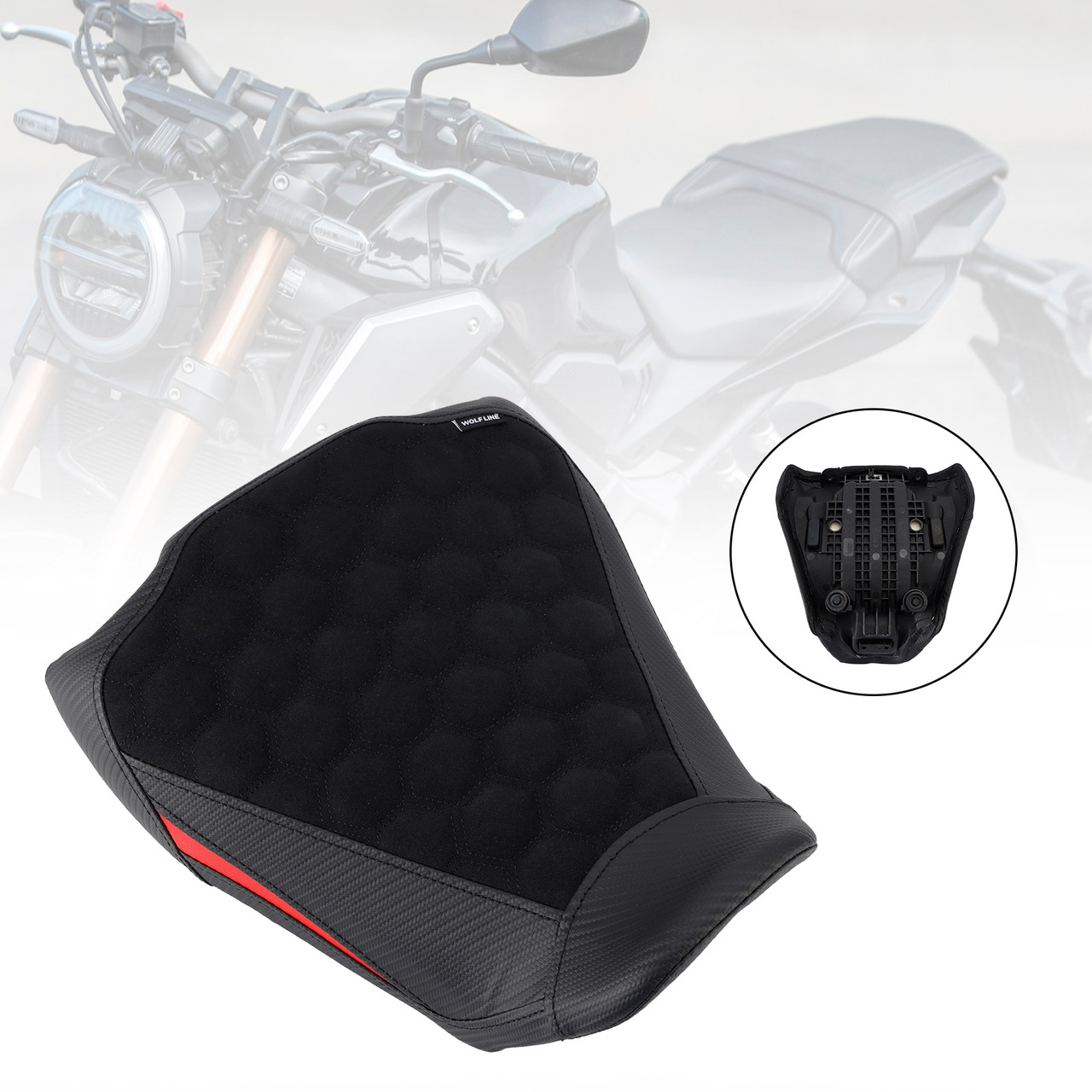 2024-2025 HONDA CB650R CBR650R Front Raider Seat Driver Cushion Red A Generic