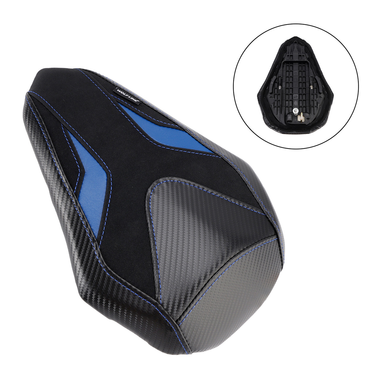 2017-2024 HONDA CBR250RR Rear Seat Passenger Cushion Flat Blue Generic