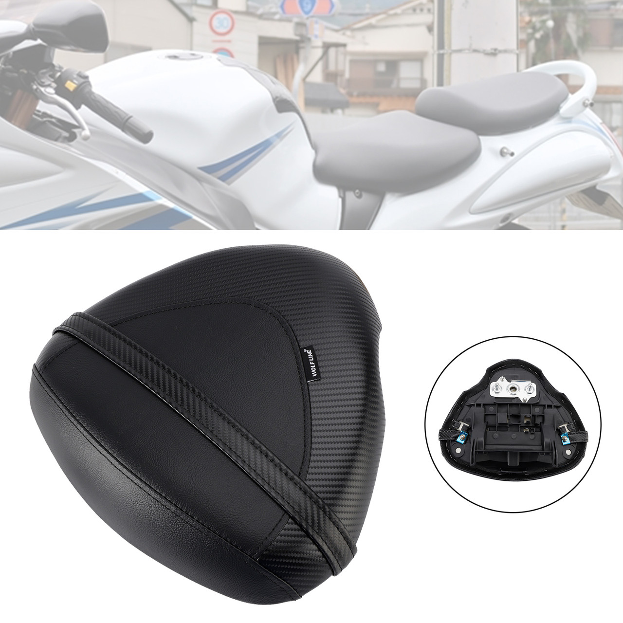 2022-2024 SUZUKI Hayabusa GSX1300R Rear Seat Passenger Cushion Flat Black A Generic