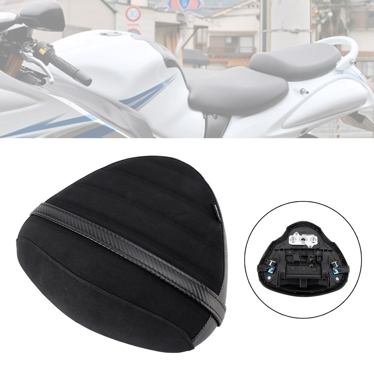 2022-2024 SUZUKI Hayabusa GSX1300R Rear Seat Passenger Cushion Flat Black B Generic