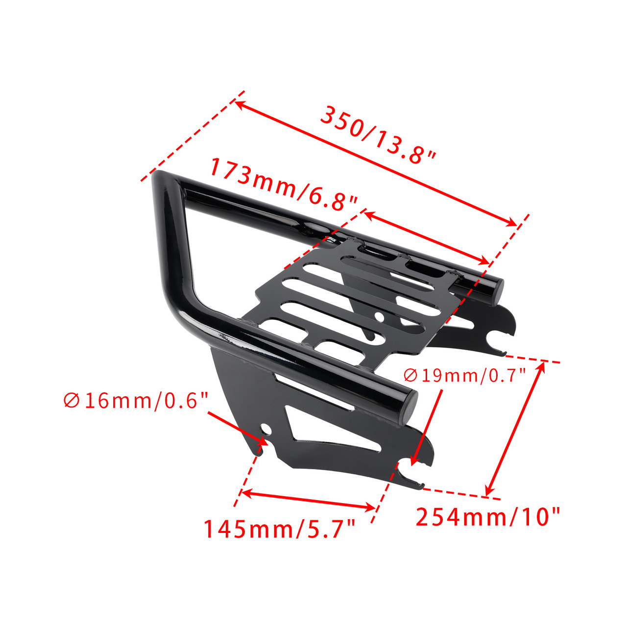 2010-2025 Road Glide Detachable Mounting Rear Luggage Rack Carrier Generic