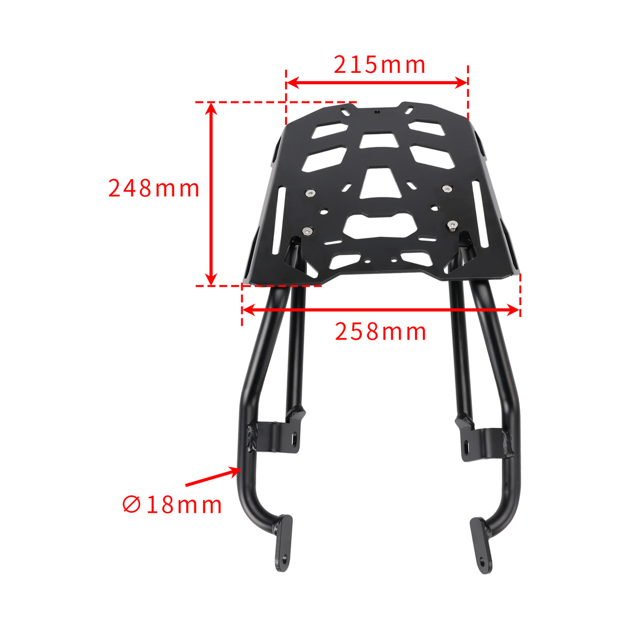 2019-2025 Ducati Hypermotard 950 SP Rear Carrier Tube Type Luggage Rack Black Generic