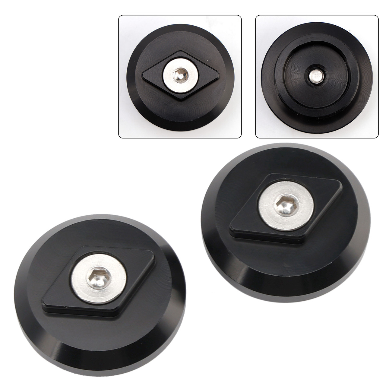 2024-2025 Kawasaki Z EX 500 Ninja Aluminum Frame Plugs Left and Right Black Generic