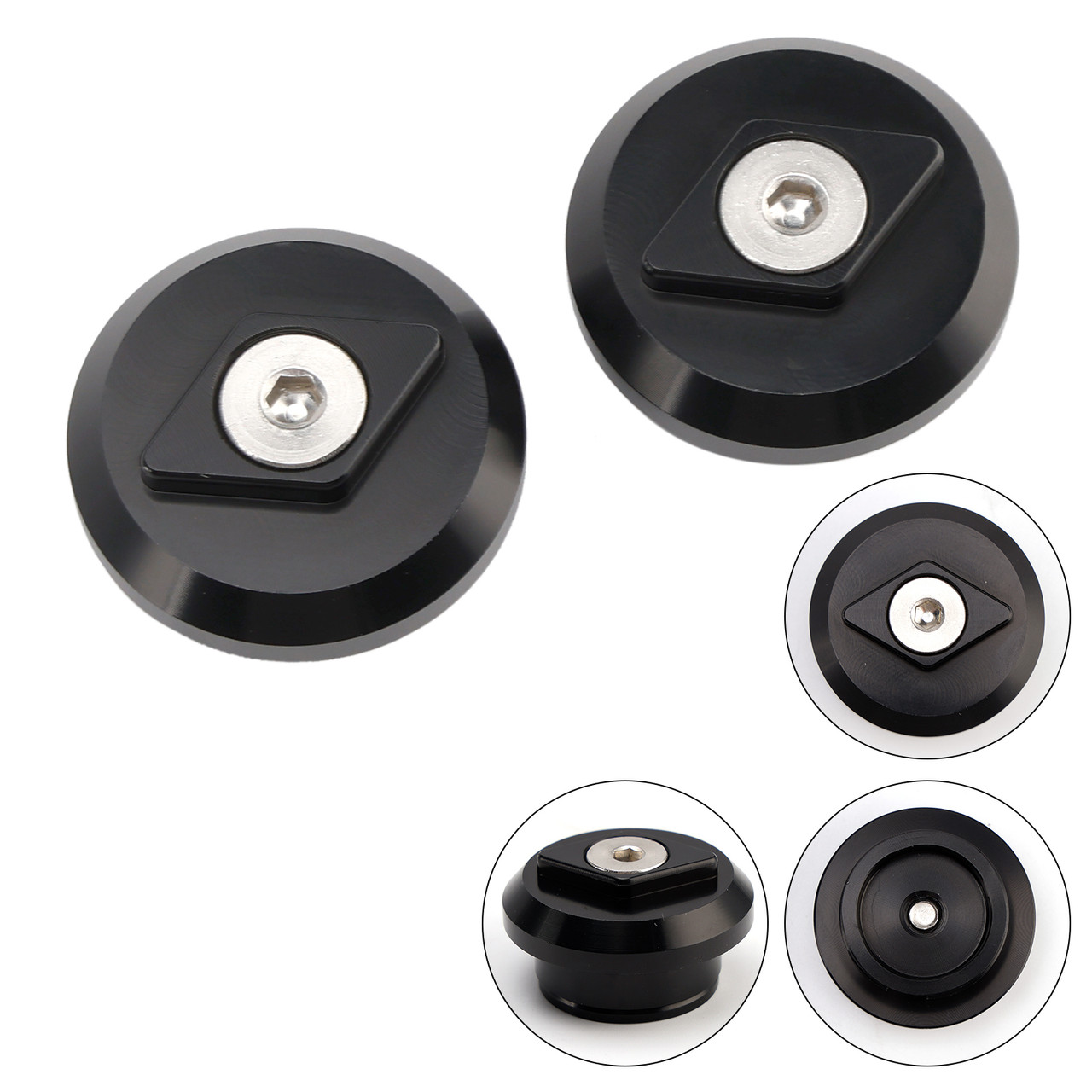 2024-2025 Kawasaki Z EX 500 Ninja Aluminum Frame Plugs Left and Right Black Generic