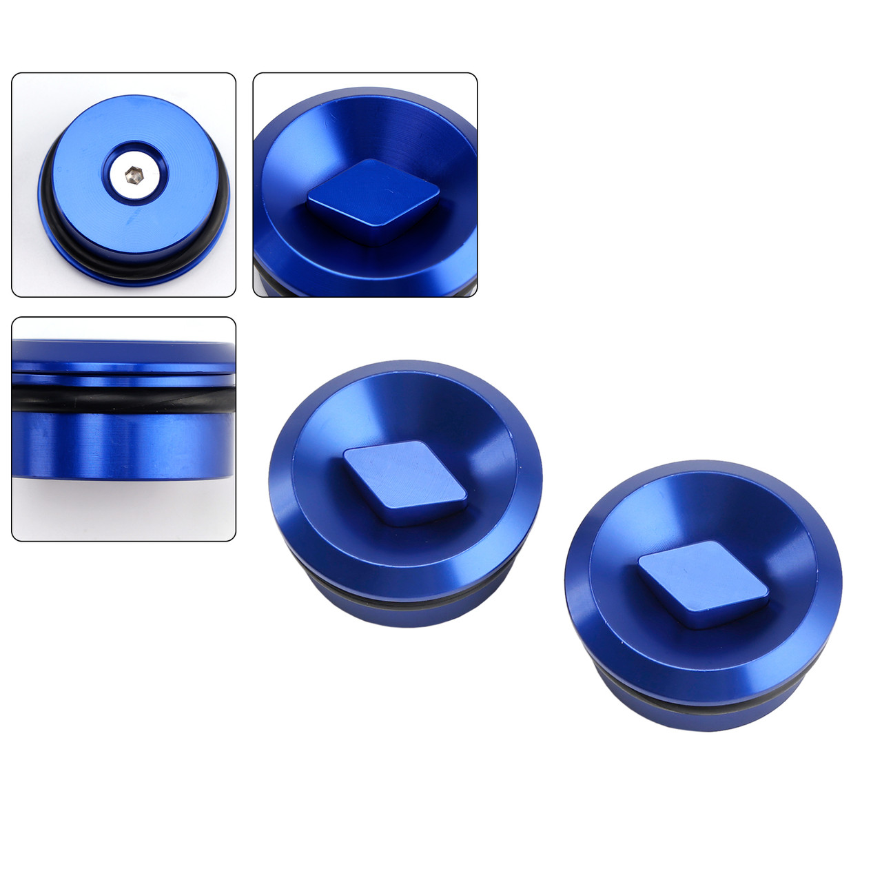 Honda CB150R/ CB250R/ CB300R Aluminum Frame Plugs Left and Right Blue Generic