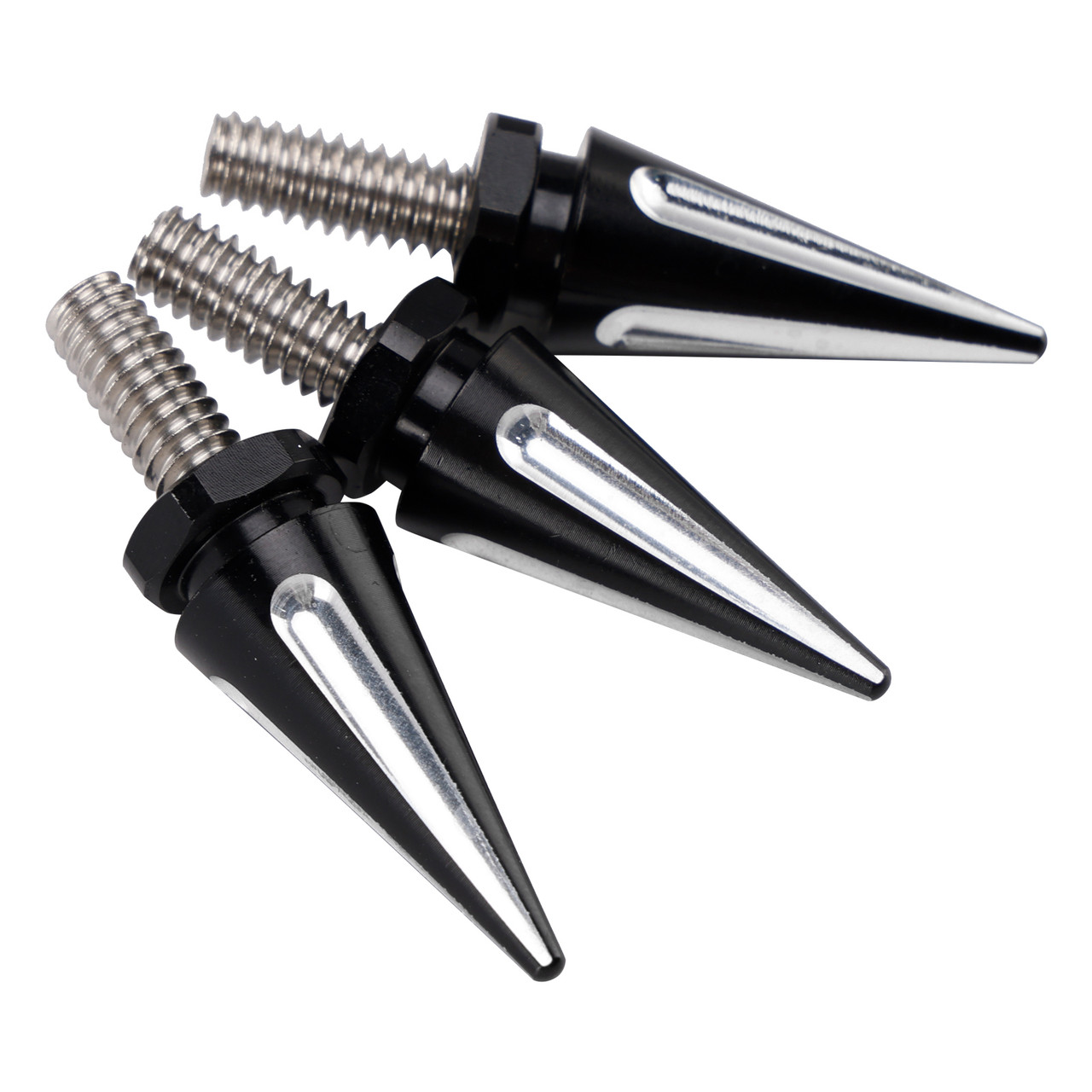 3 Spiked Windshield Bolts For Street Glide FLHX Electra Glide FLHT 96-13 Black