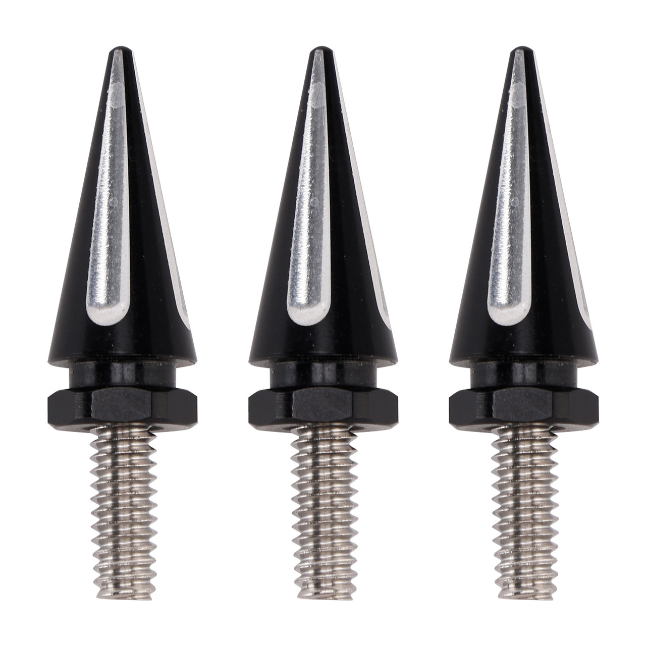 3 Spiked Windshield Bolts For Street Glide FLHX Electra Glide FLHT 96-13 Black