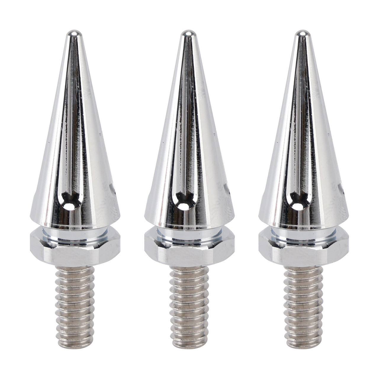 3 Spiked Windshield Bolts For Street Glide FLHX Electra Glide FLHT 96-13 Silver