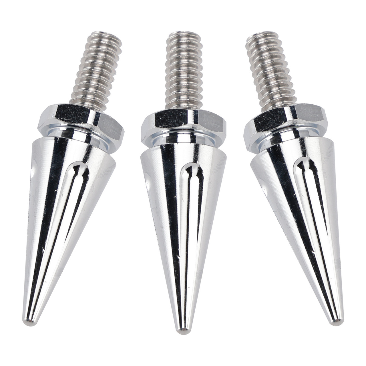 3 Spiked Windshield Bolts For Street Glide FLHX Electra Glide FLHT 96-13 Silver