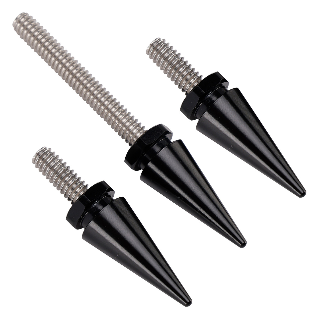 2014-2025 3x Spike Windshield Bolts in Black For Touring Electra Glide Street Glide Generic