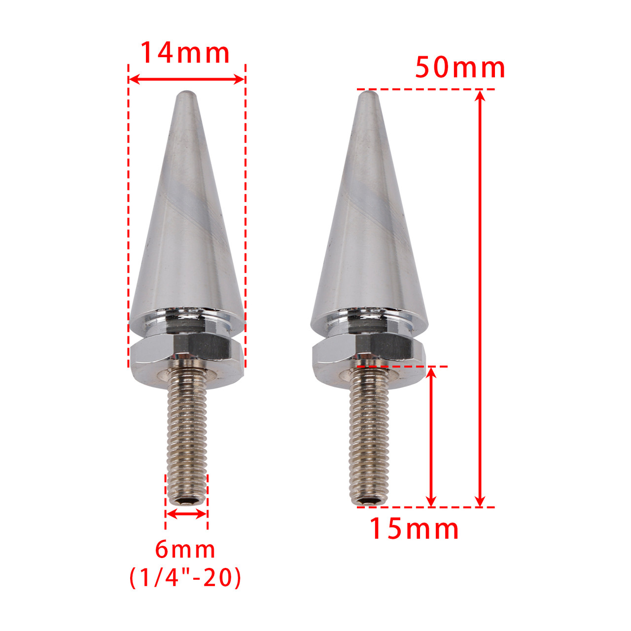 2014-2025 3x Spike Windshield Bolts in Silver For Touring Electra Glide Street Glide Generic