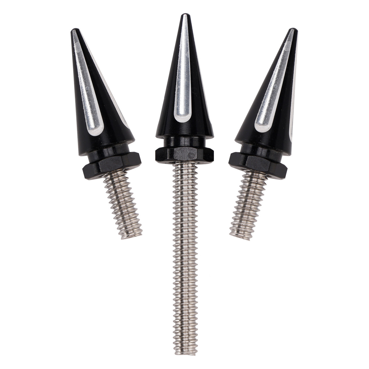 2014-2024 3 Spiked Windshield Bolts For Street Glide FLHX Electra Glide FLHT Black Generic