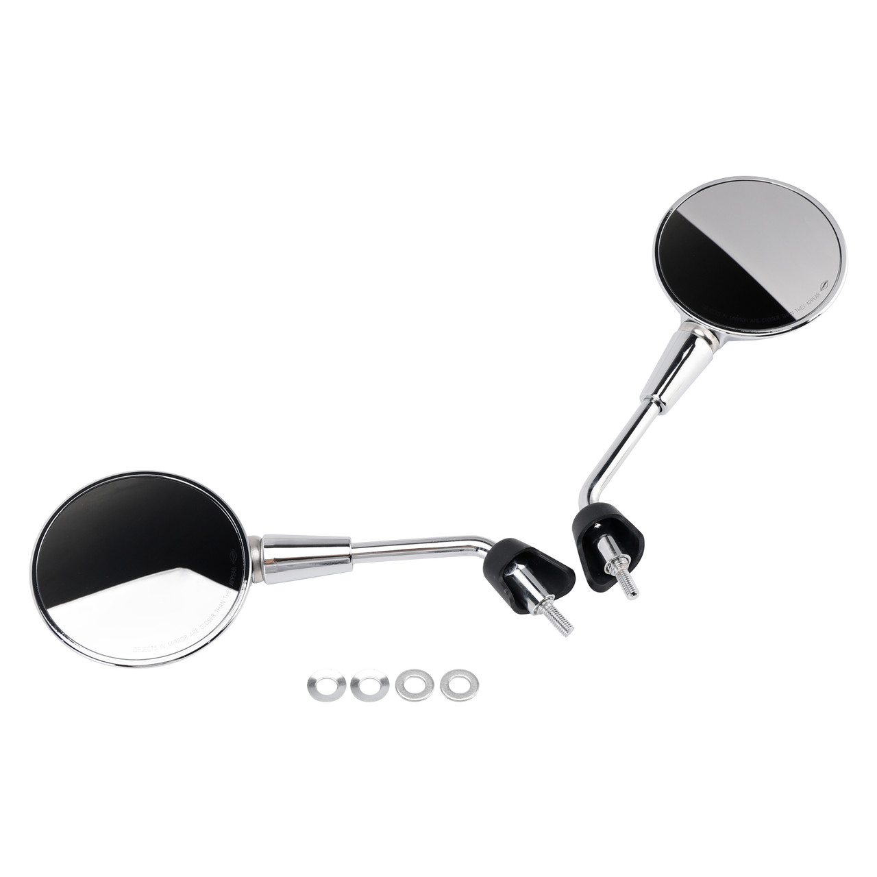 2013-2023 Vespa Primavera 50 125 150 Rearview Mirrors Left and Right M8 Shorty Chrome Generic