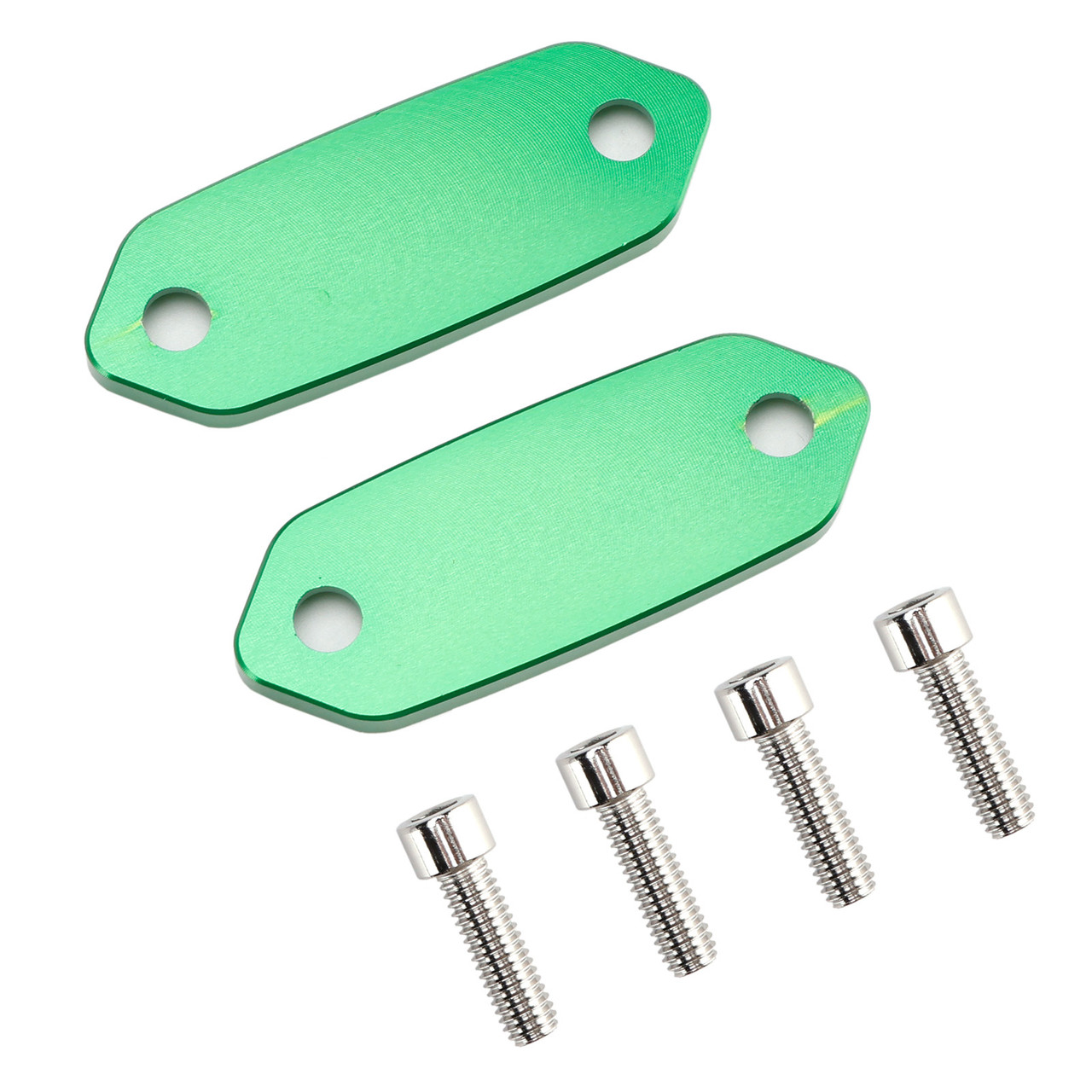2013-2025 Kawasaki Ninja ZX6R Mirror Block Off Blanking Plates Green Generic