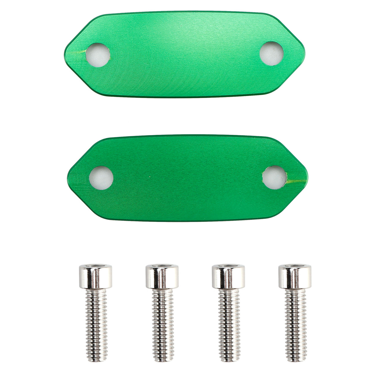 2013-2025 Kawasaki Ninja 125 250 300 400 500 650 Mirror Block Off Blanking Plates Green Generic