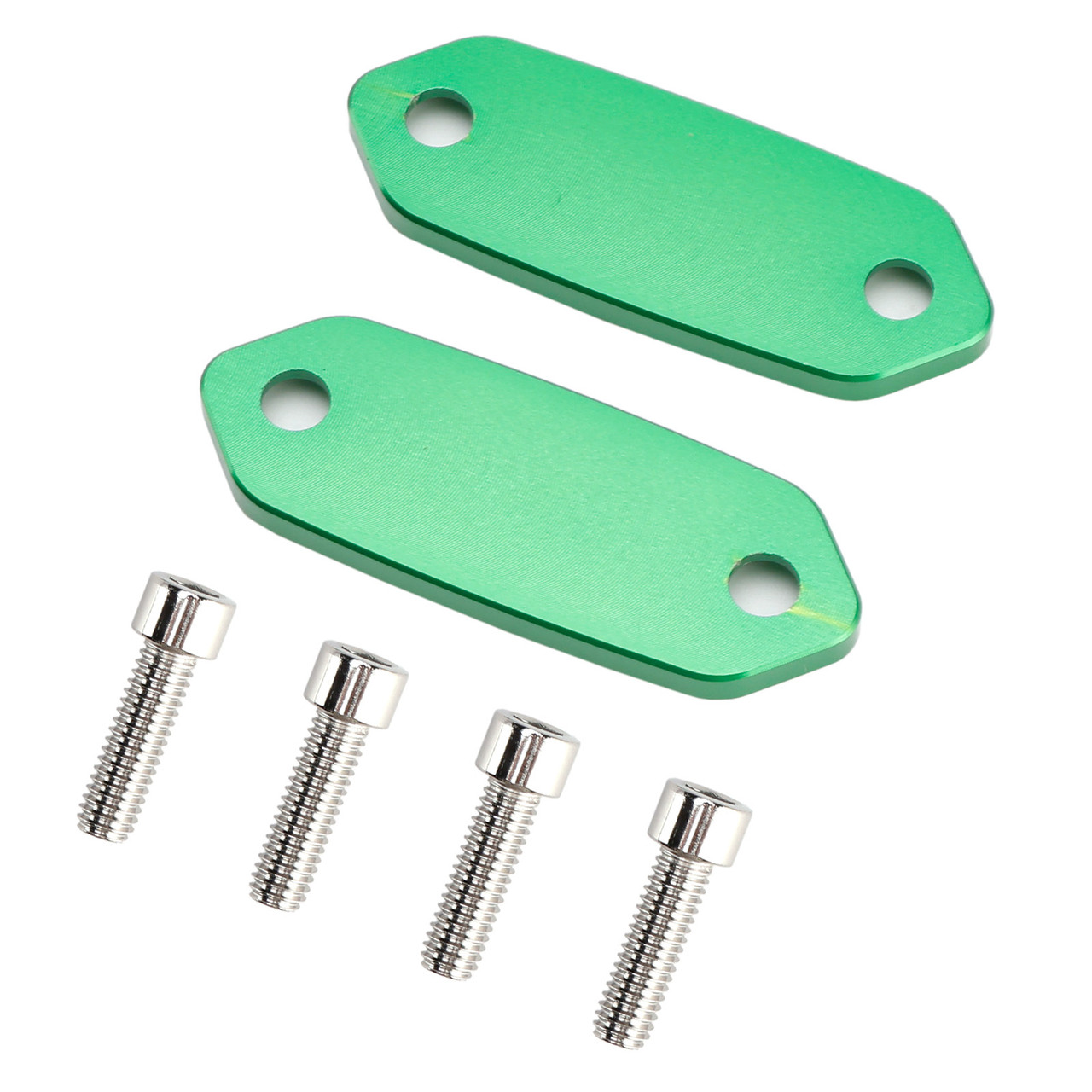 2013-2025 Kawasaki Ninja 125 250 300 400 500 650 Mirror Block Off Blanking Plates Green Generic