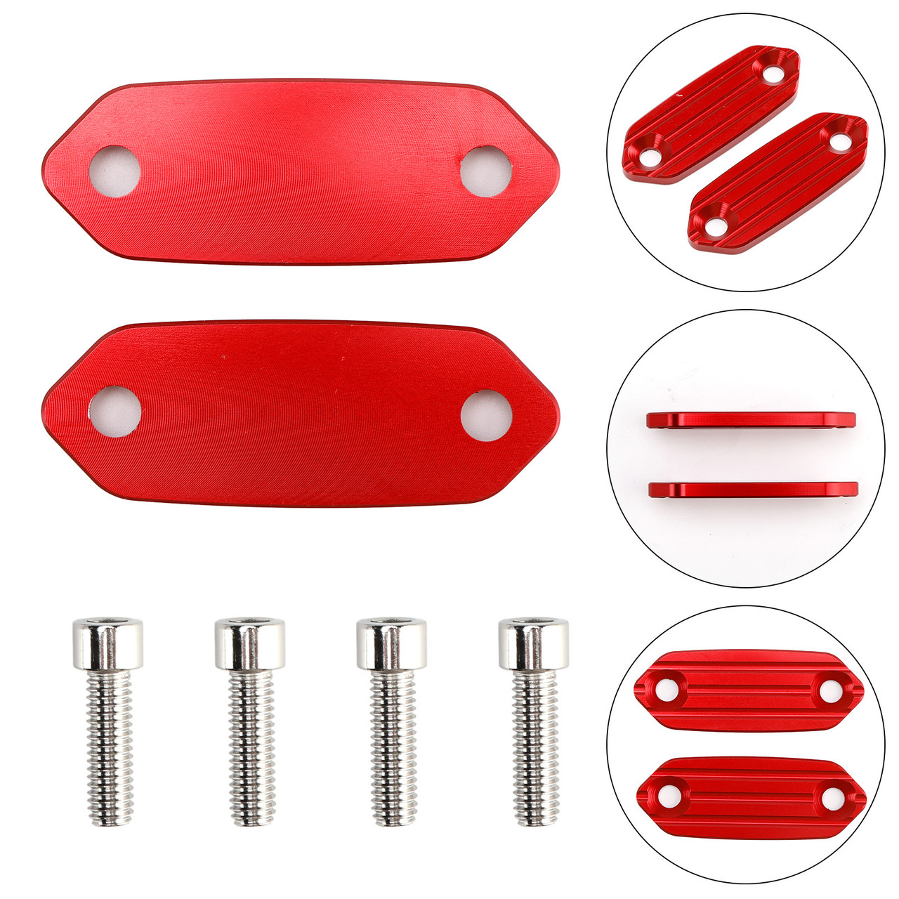 2023-2025 Kawasaki ZX-4RR ZX-4R Mirror Block Off Blanking Plates Red Generic