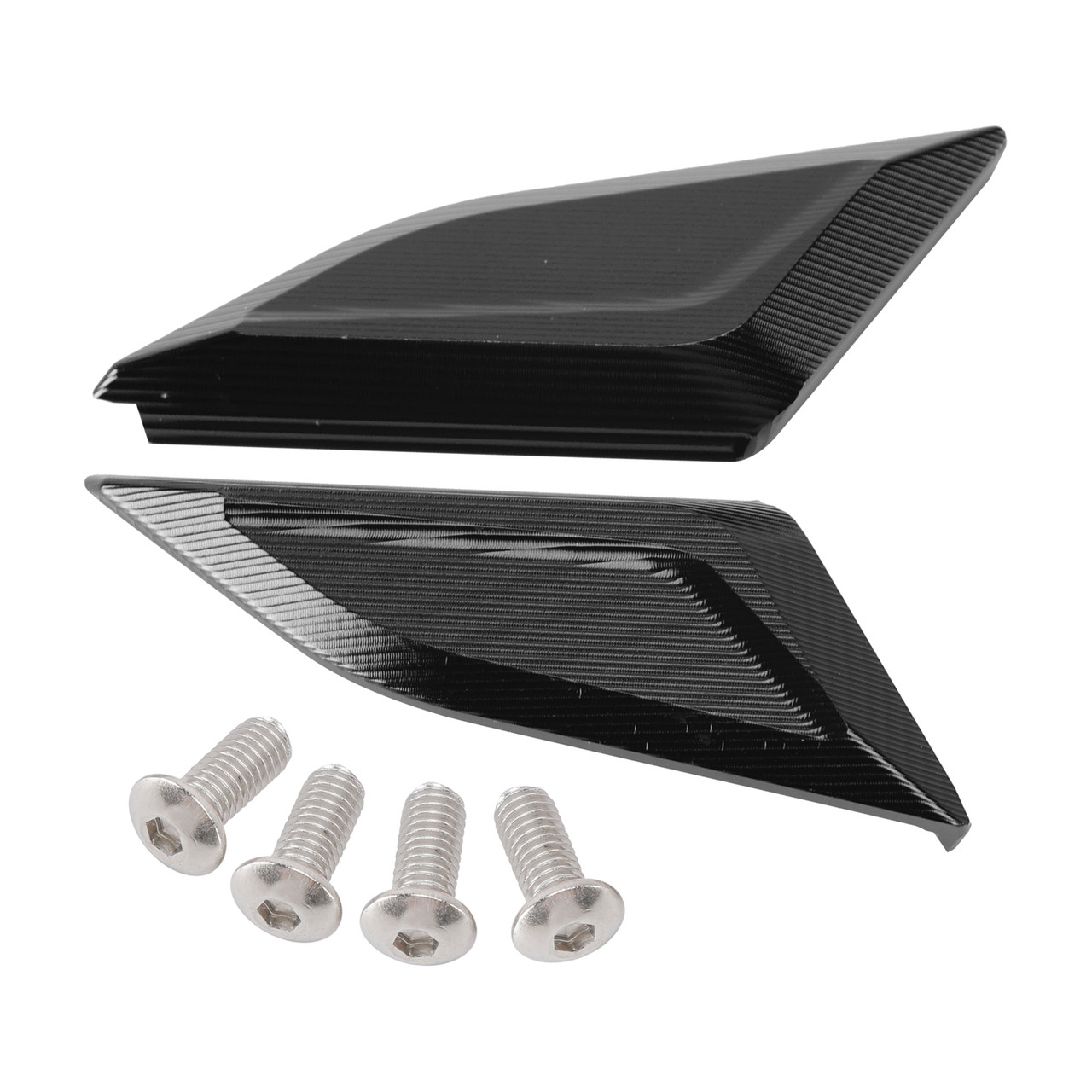 2018-2024 Ducati Panigale V2 V4 CNC Racing Mirror Block Off Blanking Plates Black Generic