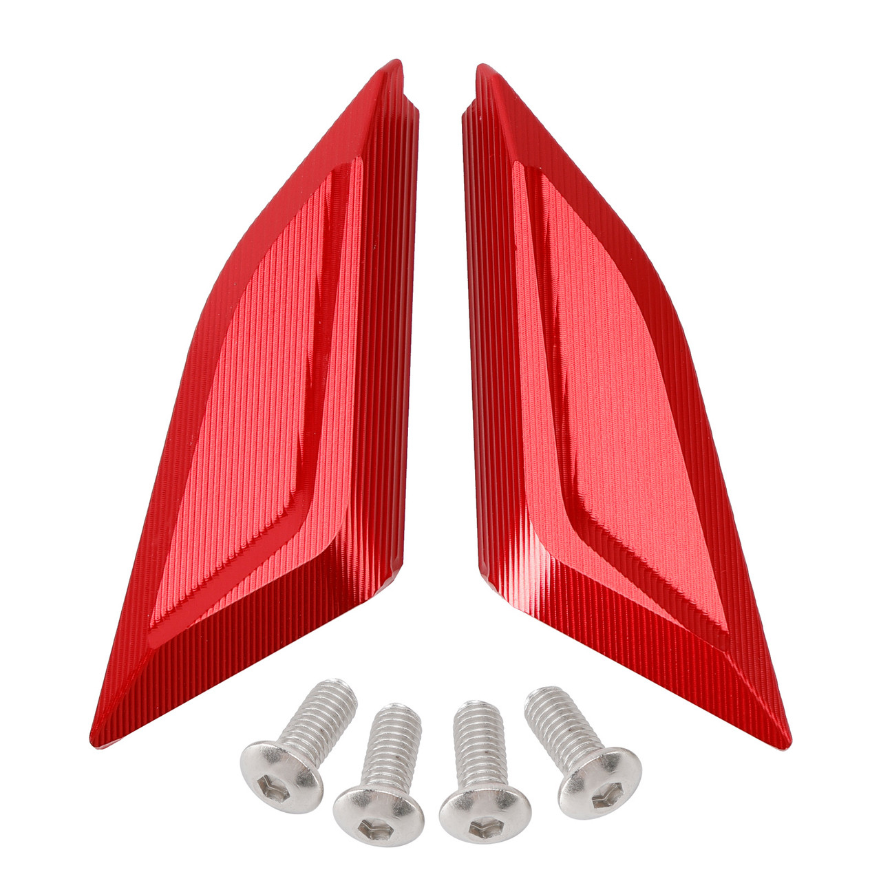 2018-2024 Ducati Panigale V2 V4 CNC Racing Mirror Block Off Blanking Plates Red Generic