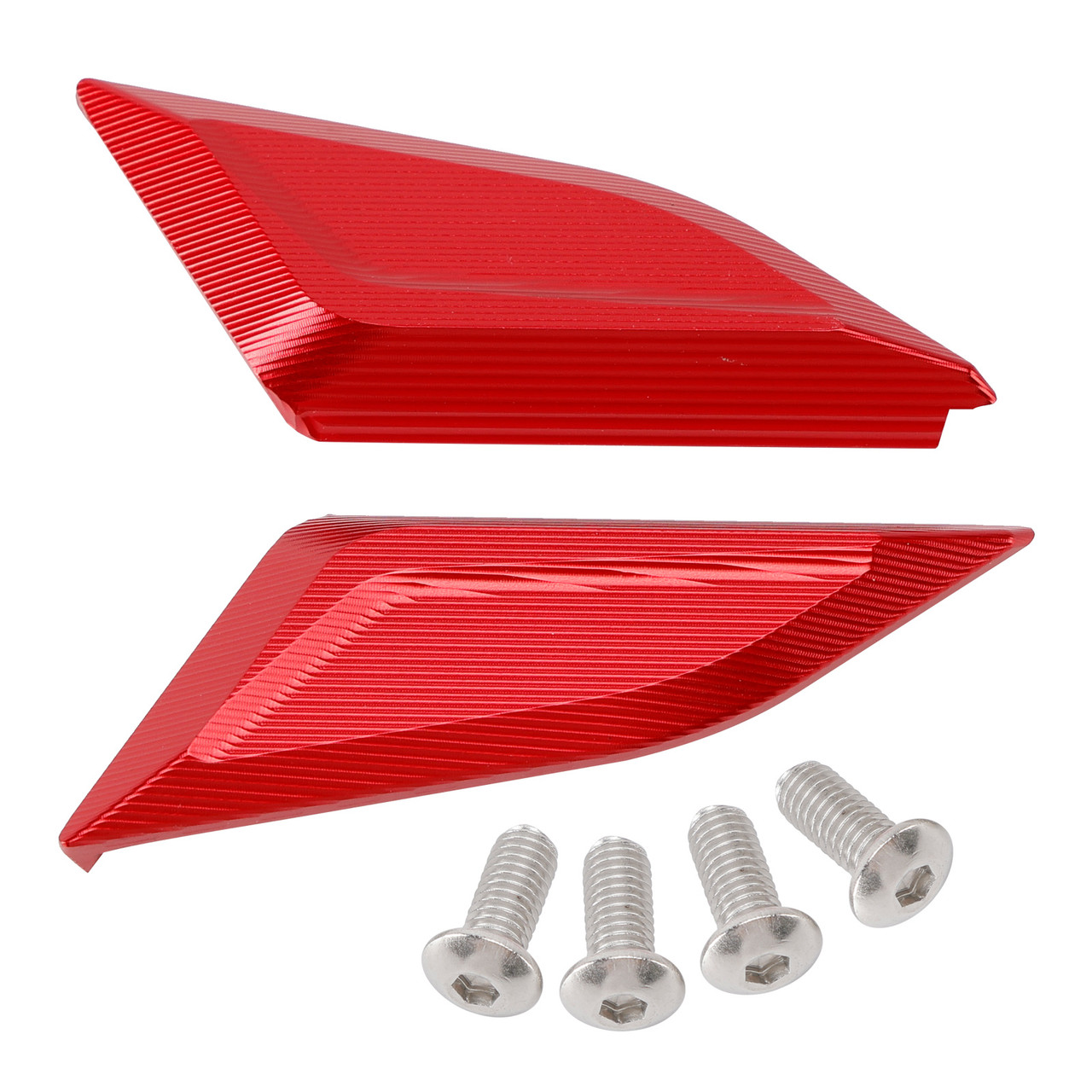 2018-2024 Ducati Panigale V2 V4 CNC Racing Mirror Block Off Blanking Plates Red Generic