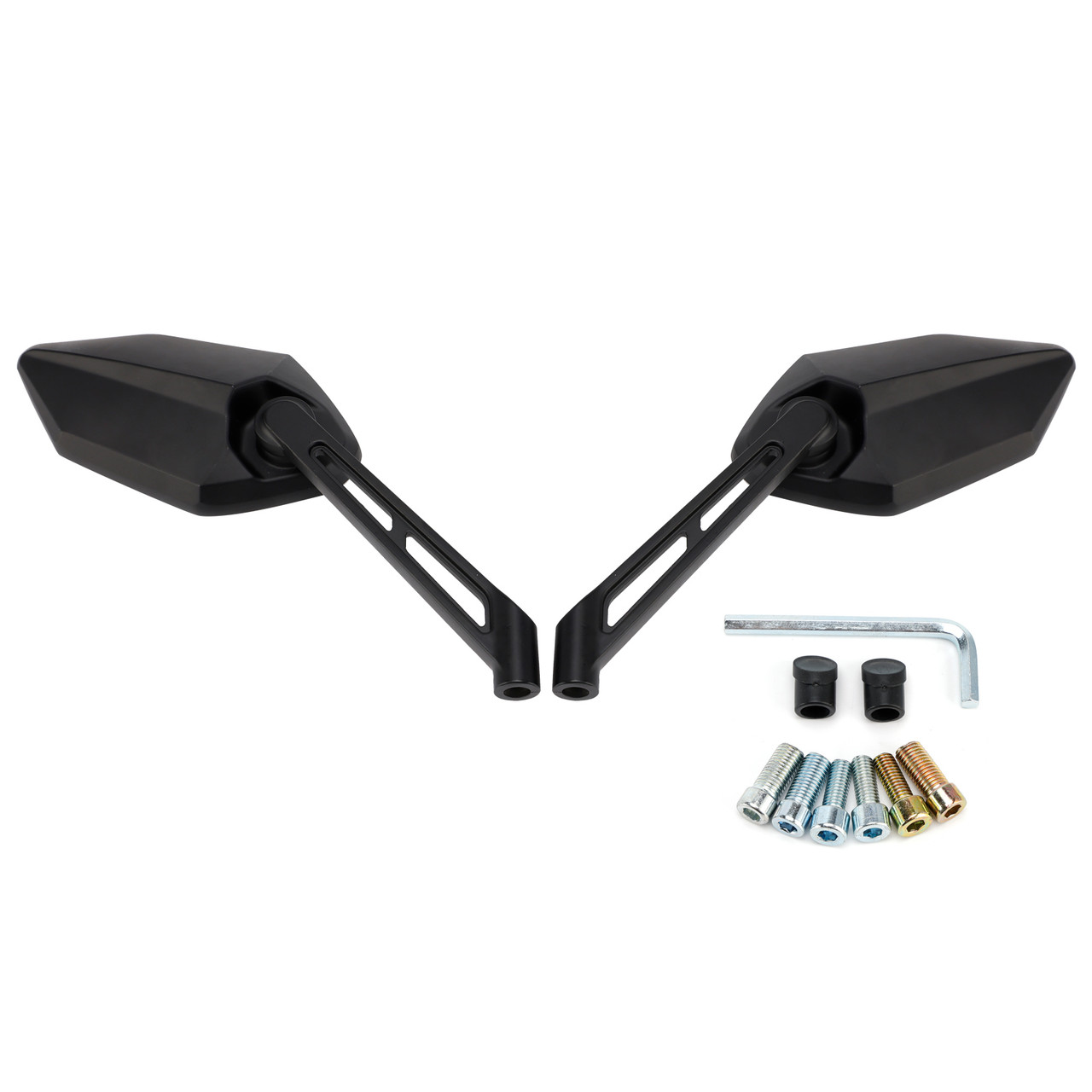 Scooter Moped Motorcycle Rearview Mirrors Left and Right M8 M10 Black Generic