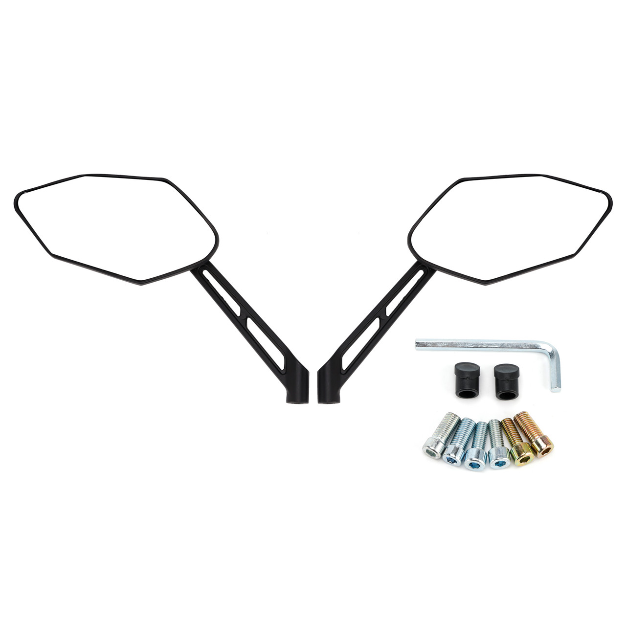 Scooter Moped Motorcycle Rearview Mirrors Left and Right M8 M10 Black Generic