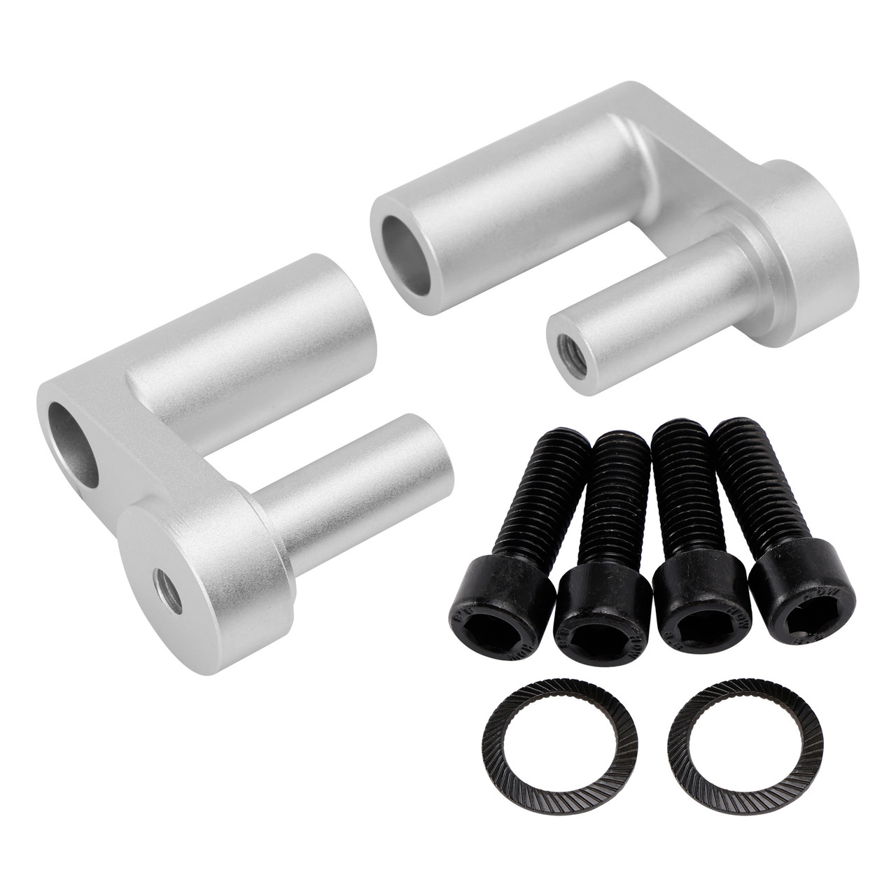 2014-2024 BMW R1200RT R1250RT CNC Handlebar risers 42mm up Silver Generic