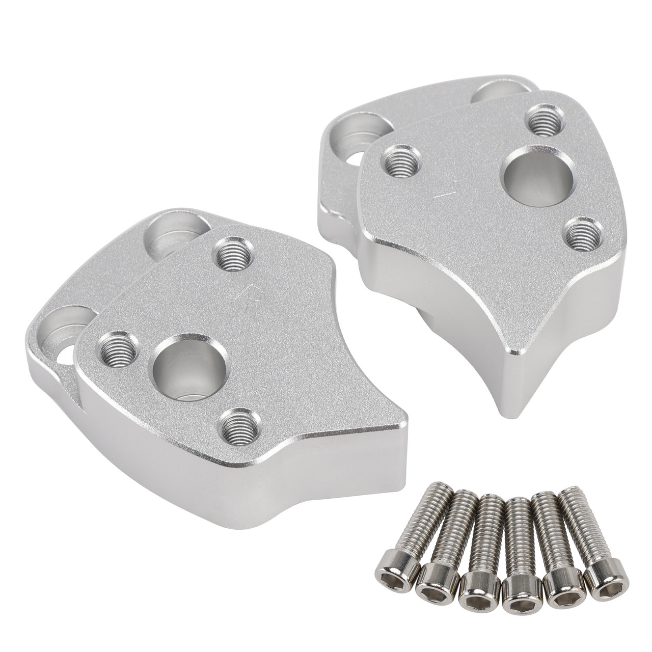 2001-2005 Yamaha FJR CNC 1" inch Handlebar Risers Silver Generic