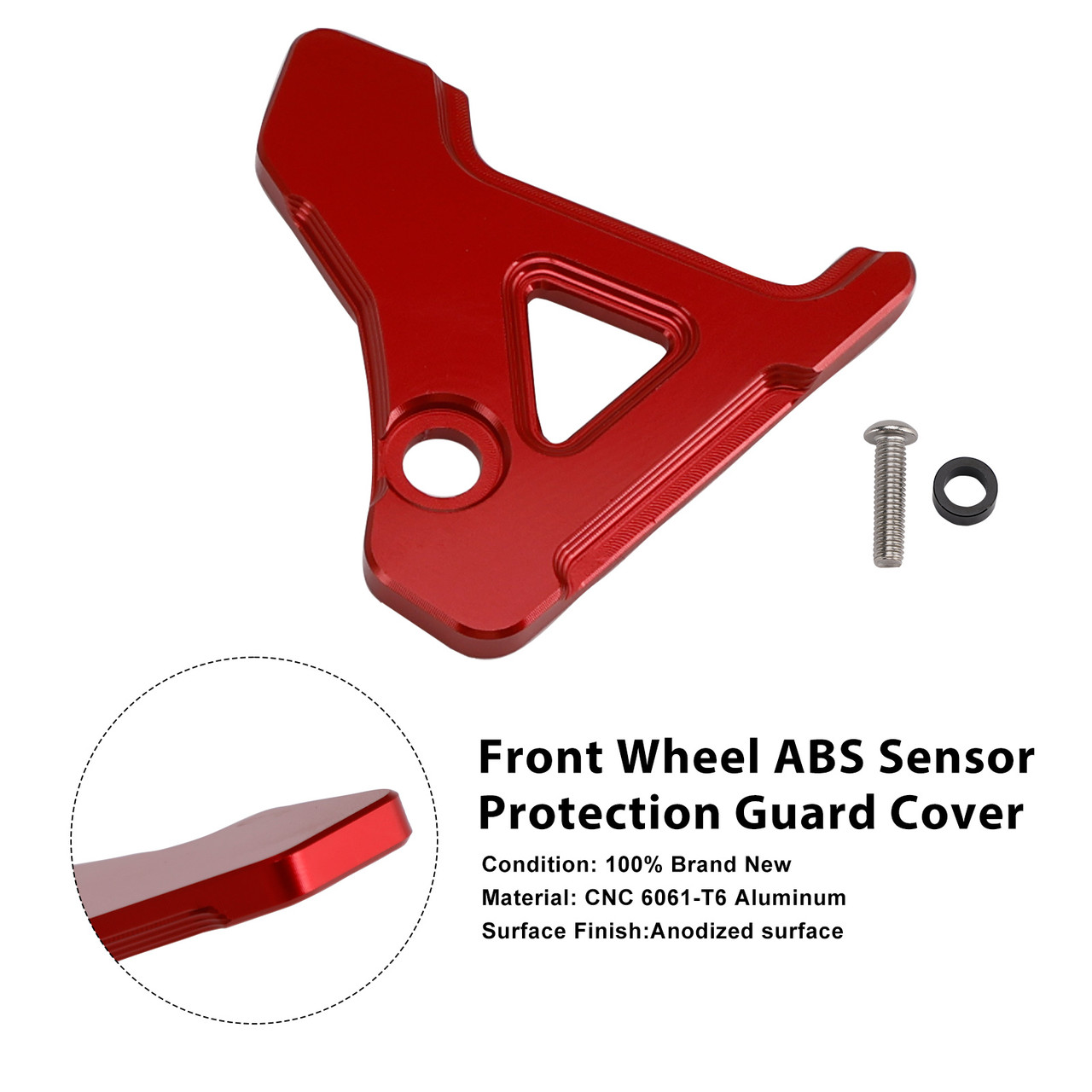2023-2025 BMW R1300GS ADV Front Wheel ABS Sensor Protection Guard Cover Red Generic
