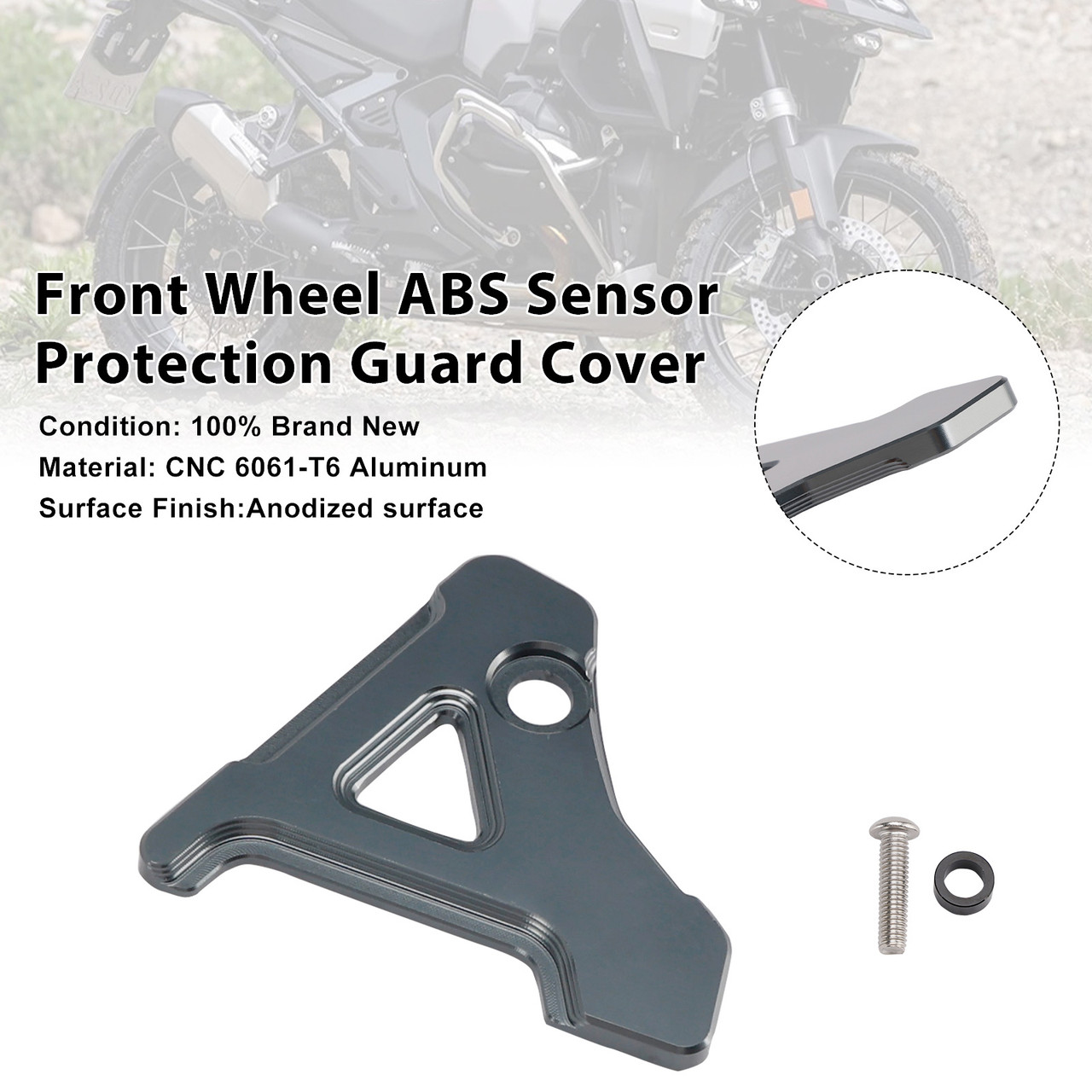 2023-2025 BMW R1300GS ADV Front Wheel ABS Sensor Protection Guard Cover Titan Generic