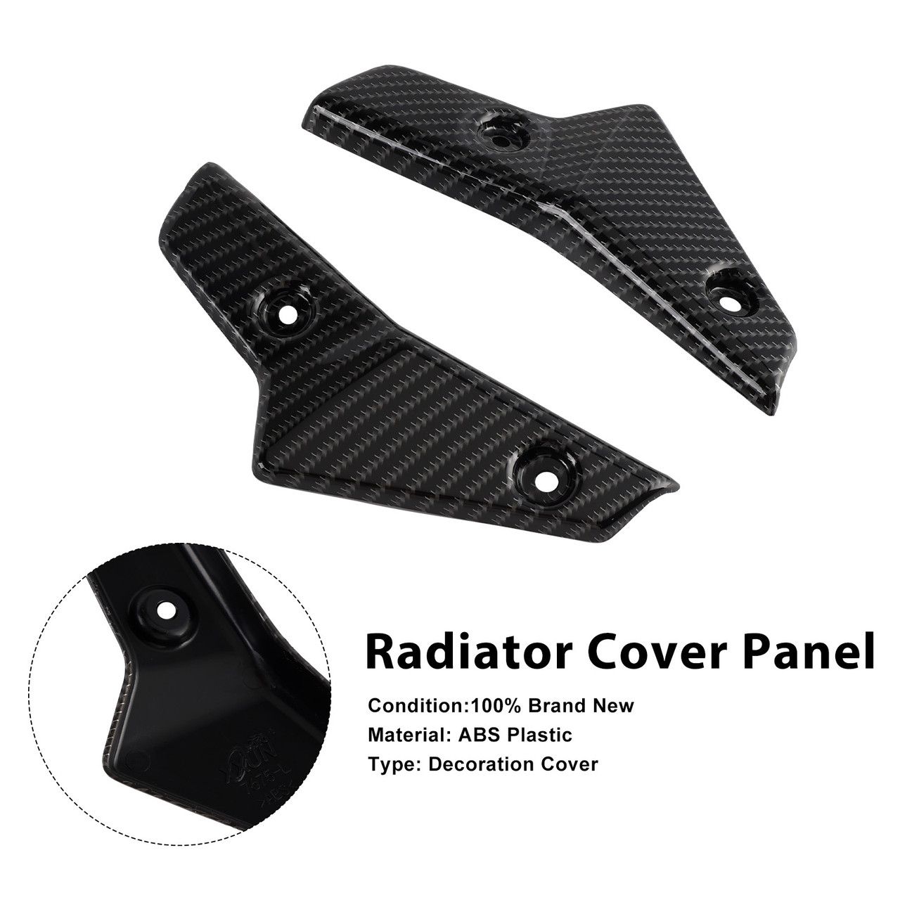 2020-2022 Triumph Street Triple 765 R/RS Radiator Cover Panel Carbon Generic