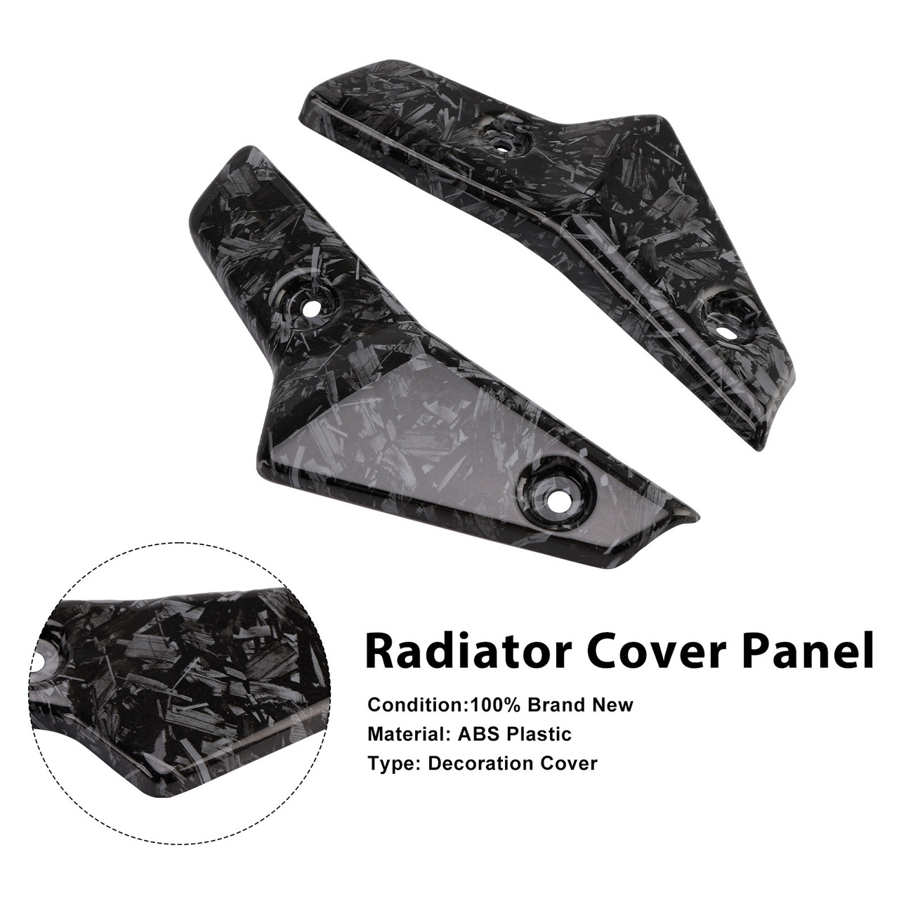 2020-2022 Triumph Street Triple 765 R/RS Radiator Cover Panel Black Forge Generic