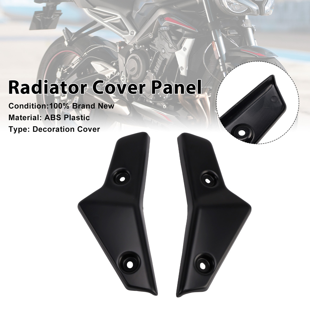 2020-2022 Triumph Street Triple 765 R/RS Radiator Cover Panel Matte Black Generic