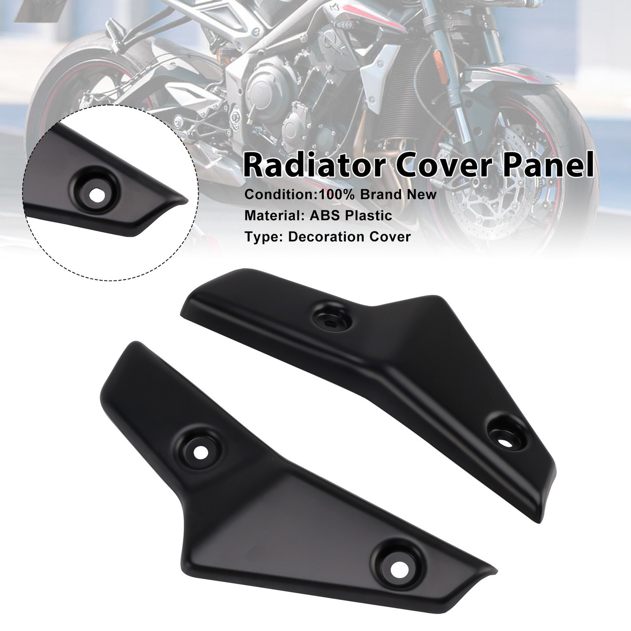 2020-2022 Triumph Street Triple 765 R/RS Radiator Cover Panel Matte Black Generic