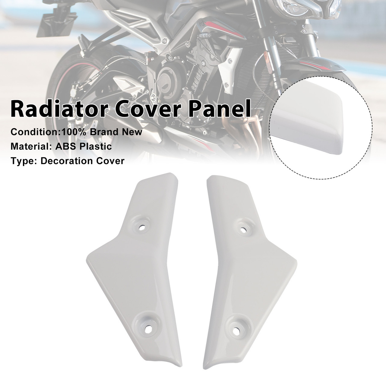 2020-2022 Triumph Street Triple 765 R/RS Radiator Cover Panel White Generic