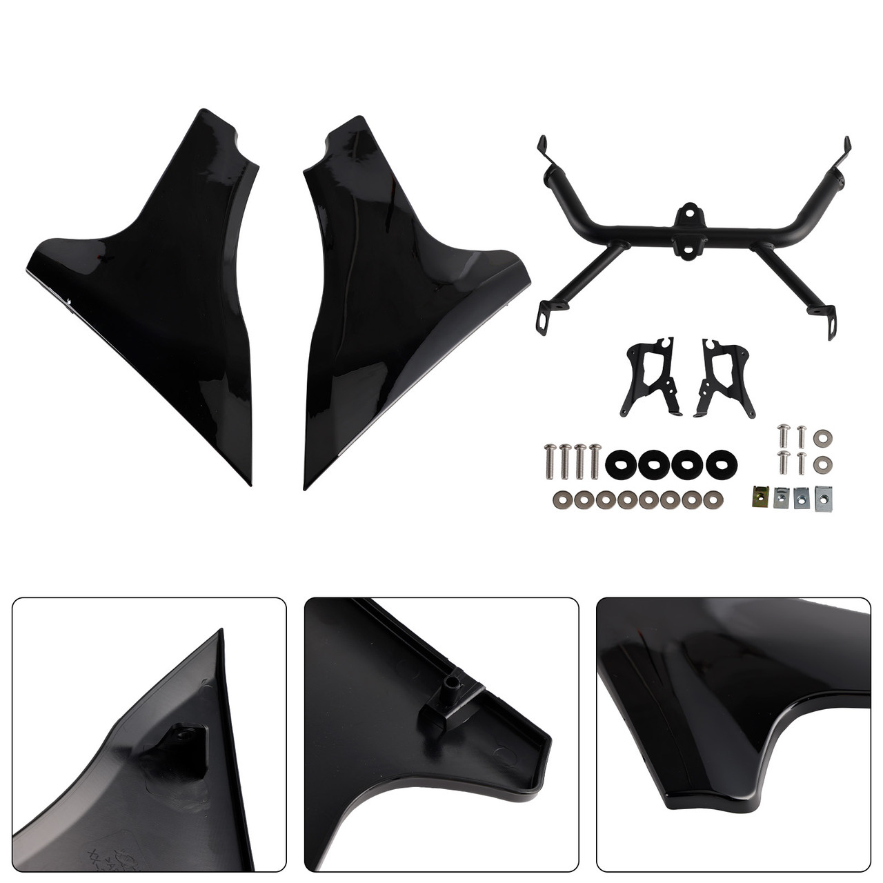 2023-2025 CVO 121 117 Road Glide FLTRXSE Side Panel Brackets Support Spoiler Black Generic