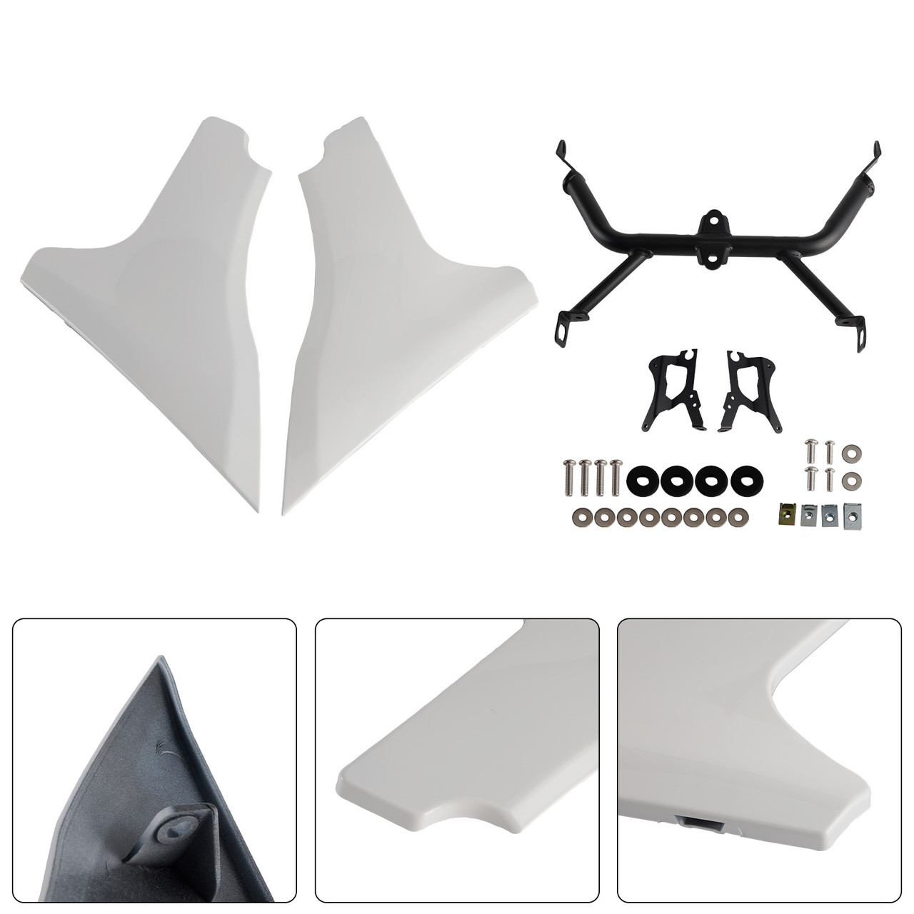 2023-2025 CVO 121 117 Road Glide FLTRXSE Side Panel Brackets Support Spoiler White Generic