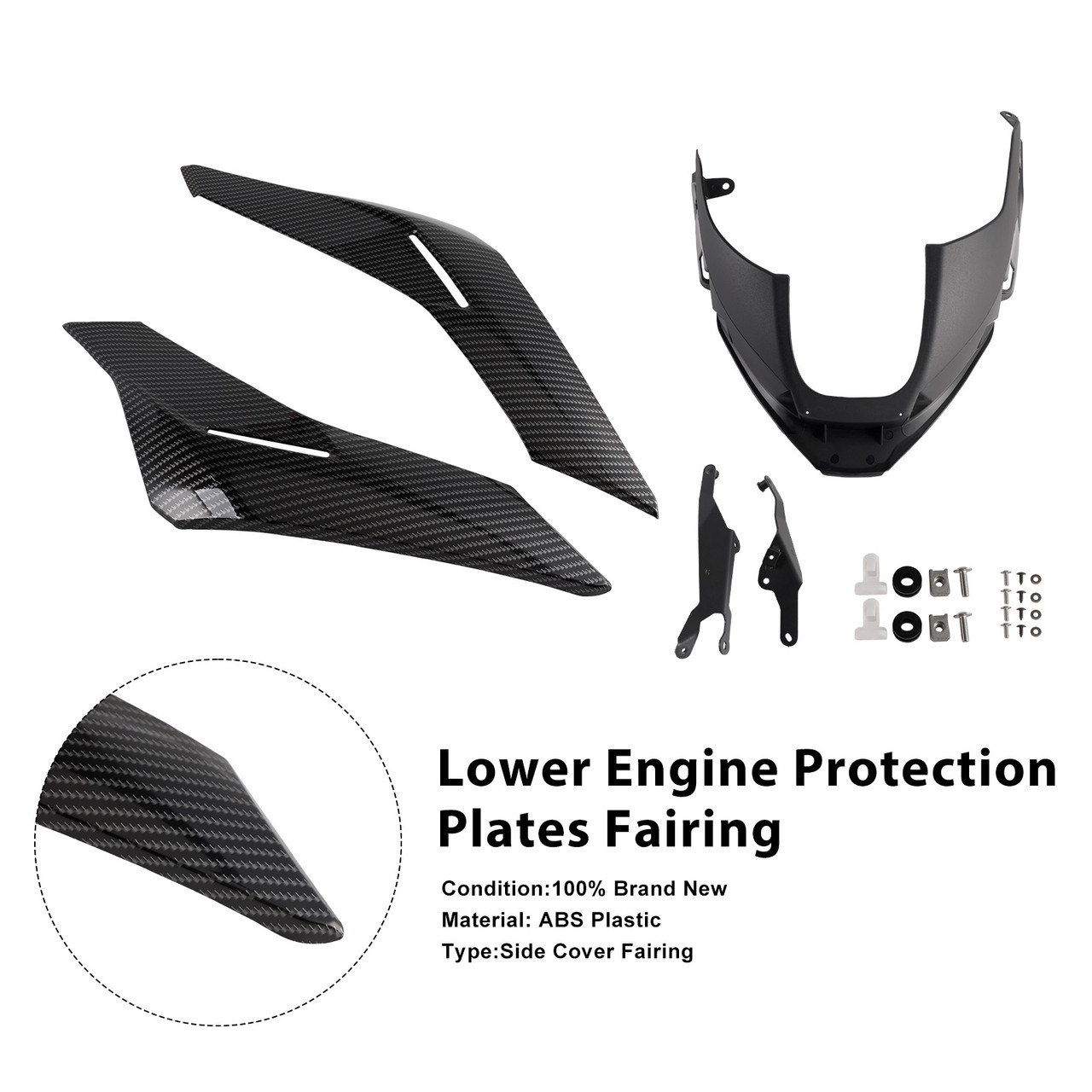 2023-2025 Triumph Street Triple 765 R/RS Lower Engine Protection Plates Fairing Carbon Generic