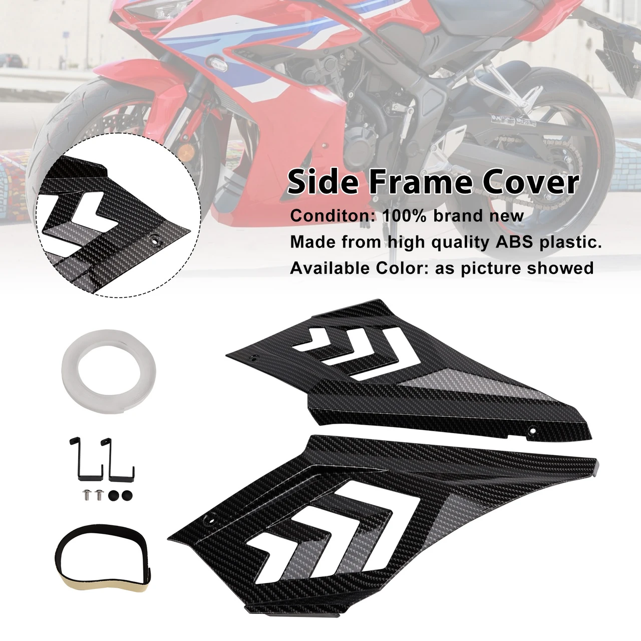 2024-2026 Honda CBR650R Side Frame Cover Carbon Generic
