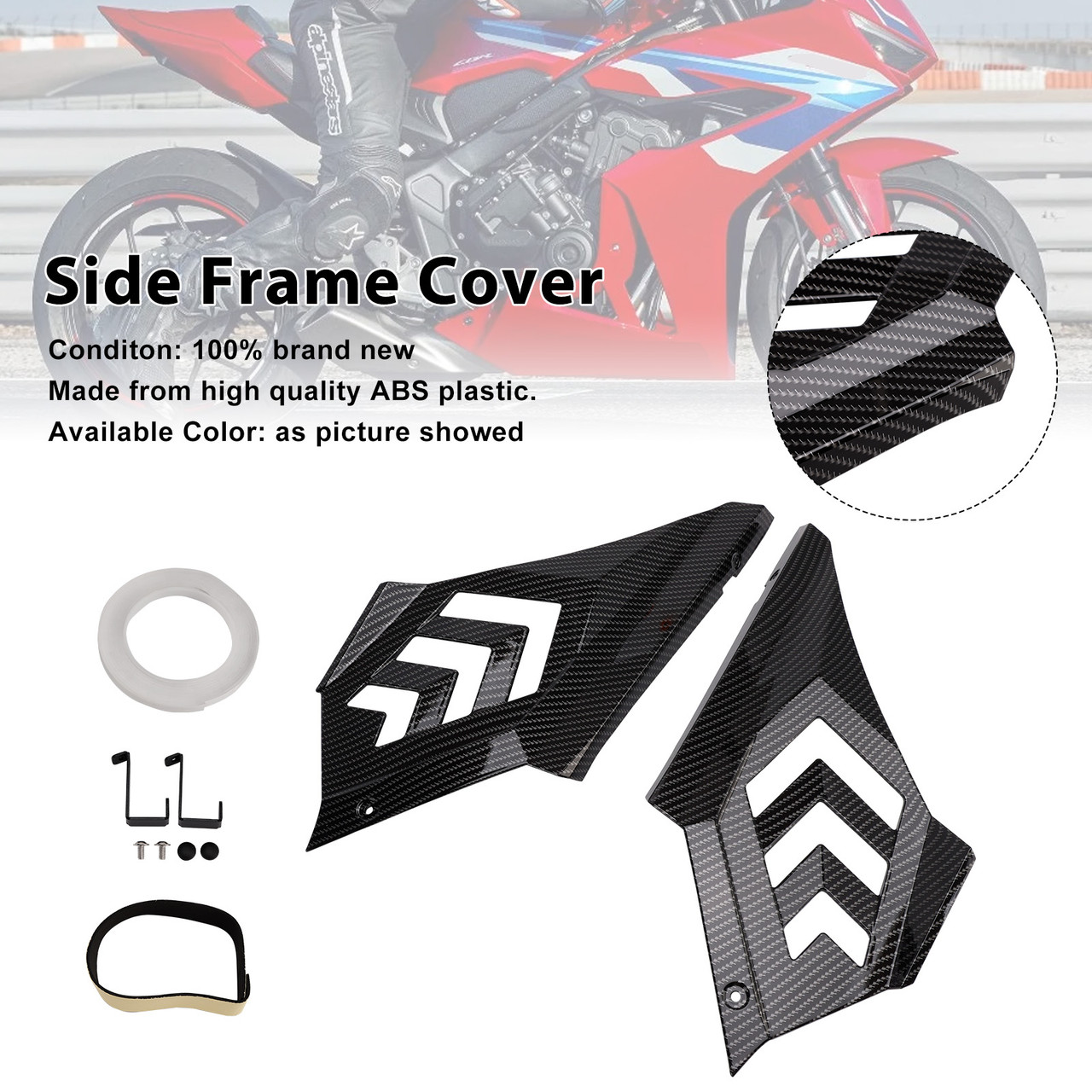 2024-2025 Honda CBR650R Side Frame Cover Carbon Generic