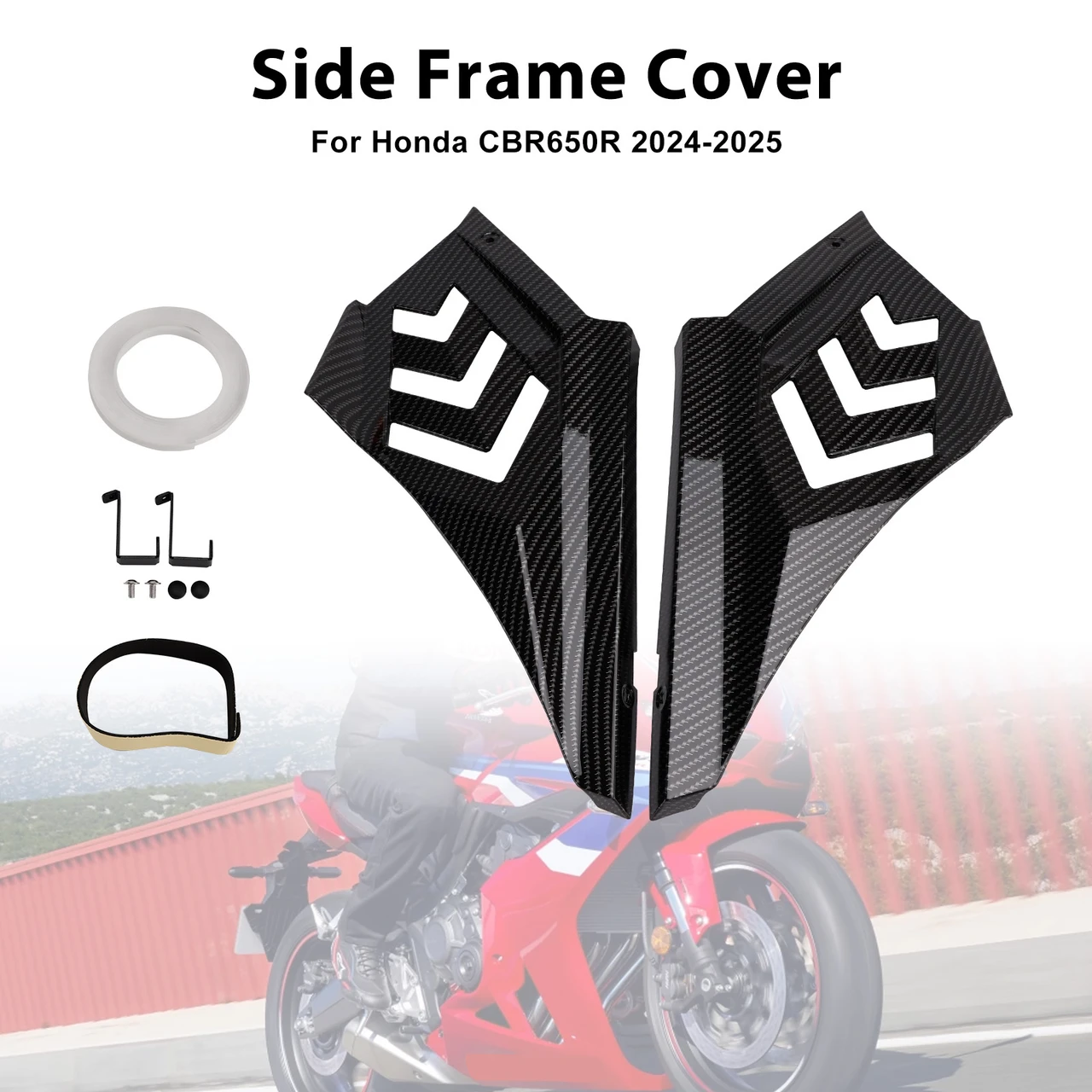 2024-2026 Honda CBR650R Side Frame Cover Carbon Generic