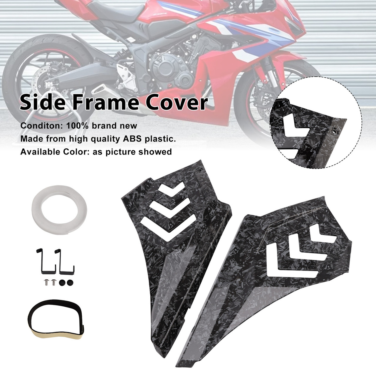 2024-2025 Honda CBR650R Side Frame Cover Forge Generic