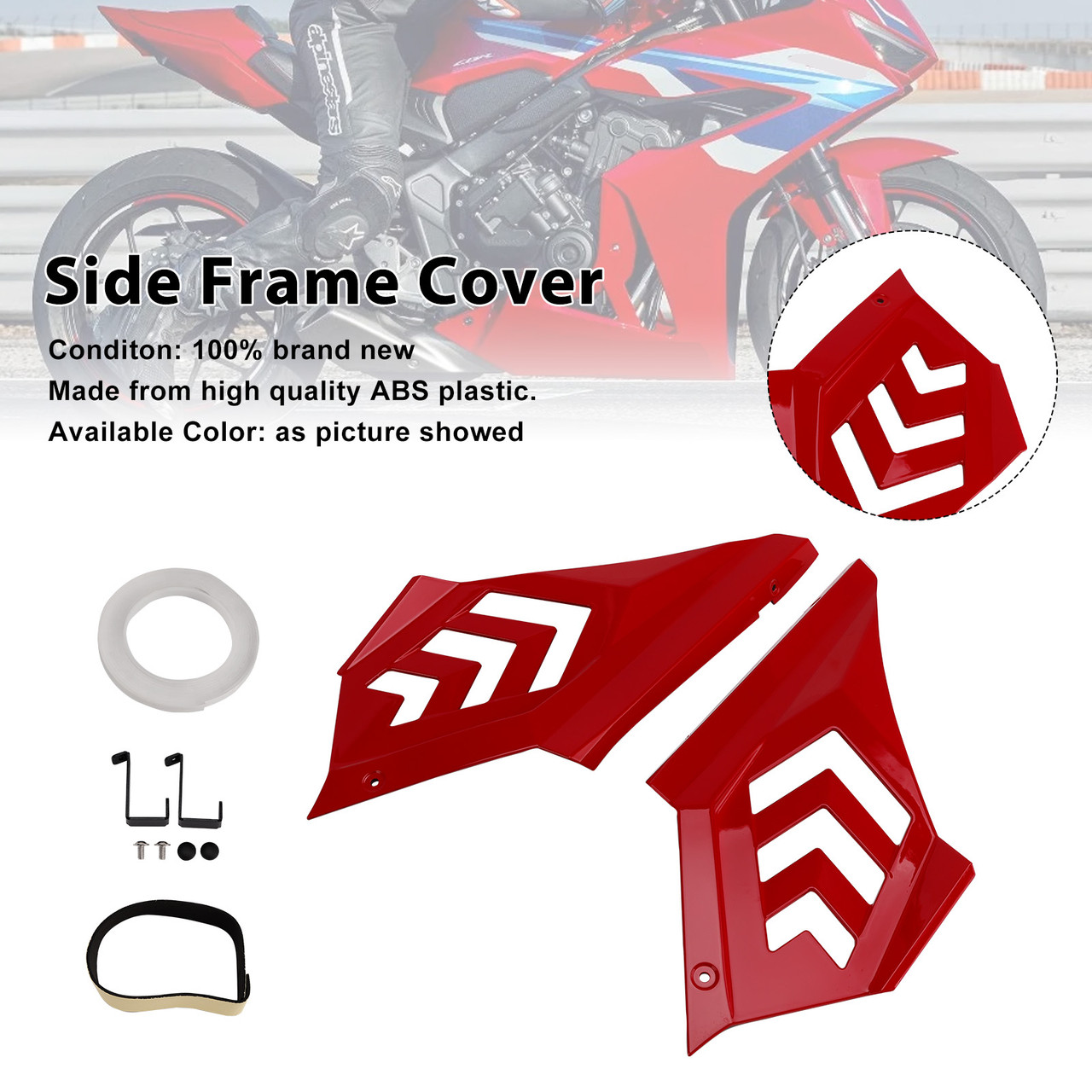 2024-2025 Honda CBR650R Side Frame Cover Red Generic