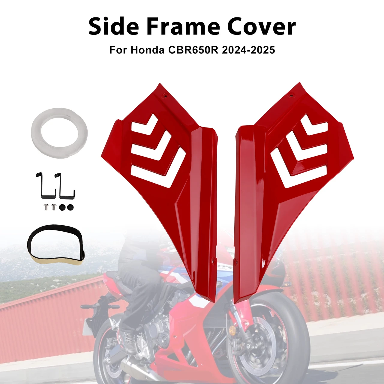 2024-2026 Honda CBR650R Side Frame Cover Red Generic